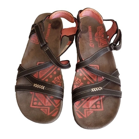 Merrell Shoes - Merrell Brown Sandspur Leather Performance Sandals